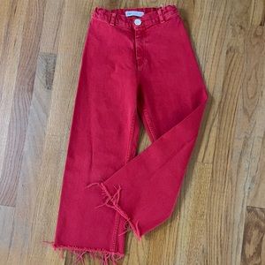 Zara Girl Red Sailor Pants